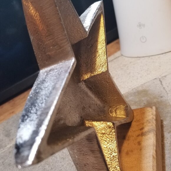 Star Table Accent.. Many Uses !!! Awards Decoration ..Solid wood base NIB - Picture 7 of 11